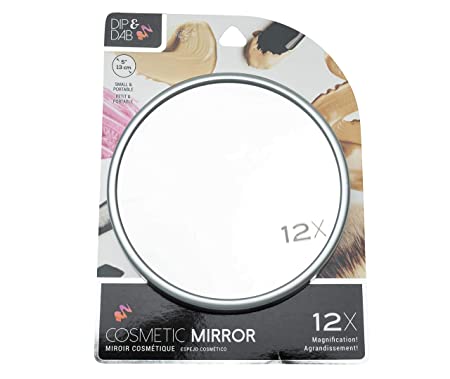 Dip & Dab Magnifying Cosmetic Mirror with Suction Cups (5" diameter)