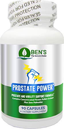 Ben's Prostate Power - All Natural Prostate Supplement to Support Prostate Function - Saw Palmetto & Rye Flower Extract (3 Bottles)