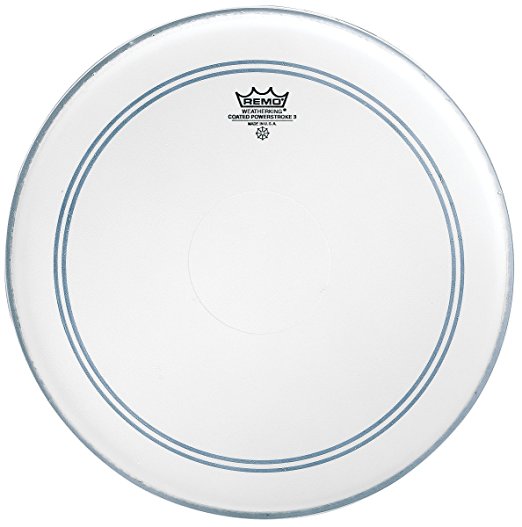 Remo P30114-C2 Coated Powerstroke 3 Drum Head (14-Inch) - Clear Dot on Top
