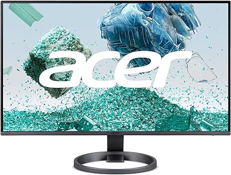 Acer Vero RL272 yii 27” 1920 x 1080 IPS Ultra-Thin Monitor | AMD FreeSync Technology | 75Hz Refresh | 1ms (VRB) | Zero-Frame | Made with 85% PCR & 5% Ocean-Bound Plastics | 2 x HDMI 1.4 Ports & VGA