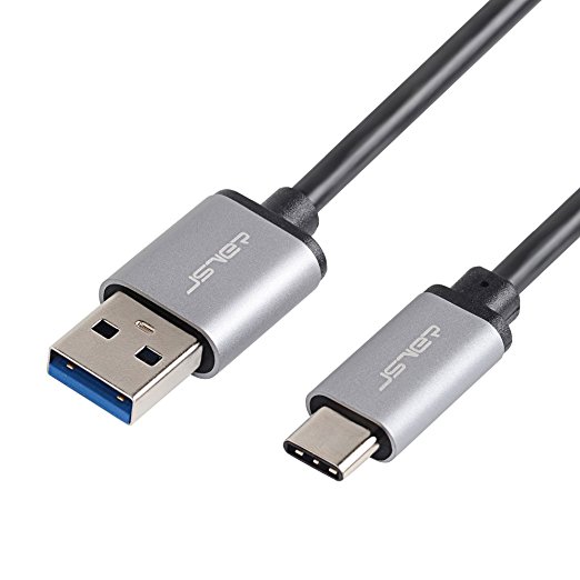 JSVER USB C to USB 3.0 (USB 3.1 Gen 1) Data Charging Cable Cord (3.3ft) for New MacBook, Chromebook Pixel, Nexus 5X/6P, Samsung Galaxy Note 7, OnePlus 2/3 and any Other Type-C Devices