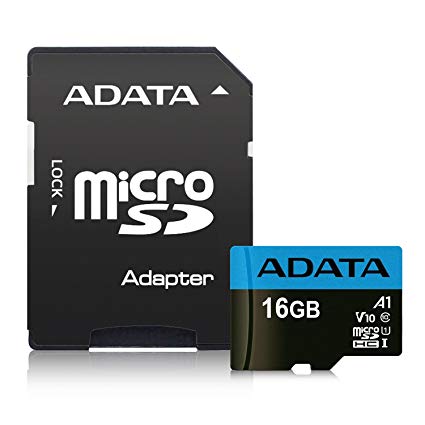 ADATA Premier 16GB MicroSDHC/SDXC UHS-I Class 10 V10 A1 Memory Card with Adapter Read up to 85 MB/s (AUSDH16GUICL10A1-RA1)