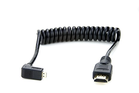 Atomos Right-Angle Micro to Full HDMI Coiled Cable (11.8-17.7 In.)
