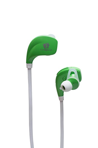 Life n Soul B106-G Bluetooth Sport Earphones, Green