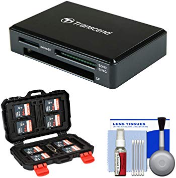 Transcend USB 3.1 Gen 1 Type-C All-in-1 Multi-Card Reader (CF/SD/SDHC/SDXC/microSD) with Memory Card Hard Case   Cleaning Kit