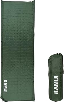 KAMUI Self Inflating Sleeping Pad - 2 Inch Thick Camping Pad Connectable with Multiple Mats for Tent and Family Camping (Green)