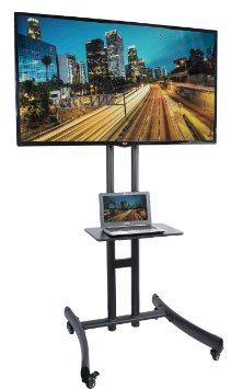 VIVO TV Cart for LCD LED Plasma Flat Panel Stand Mount w/ Mobile Wheels fits 30" to 70" Screens (STAND-TV06C)