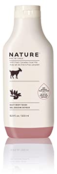 Nature By Canus Silky Body Wash, Shea Butter, 16.9 Oz, With Smoothing Fresh Canadian Goat Milk, Vitamin A, B3, Potassium, Zinc, and Selenium