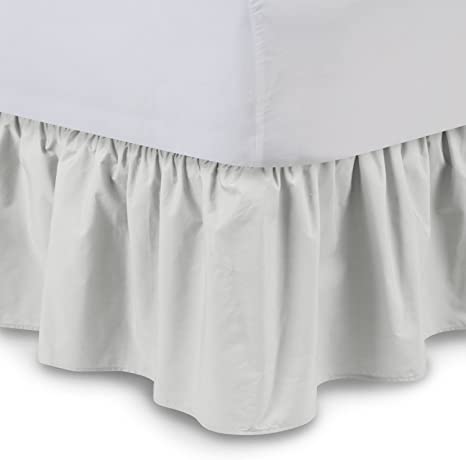 ShopBedding Ruffled Bed Skirt (Twin XL, Bone) 14 Inch Drop Dust Ruffle with Platform, Wrinkle and Fade Resistant, Available in All Bed Sizes and 16 Colors - Blissford