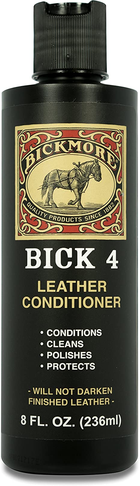 Bickmore Bick 4 Leather Conditioner 8 oz - Best Since 1882 - Cleaner & Conditioner - Restore Polish & Protect All Smooth Finished Leathers