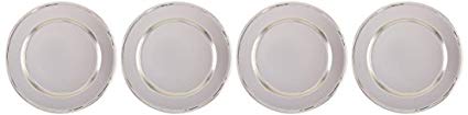 Elegance Silver 82526 Nickel Plated Charger Plate, 12", Set of 4