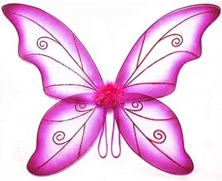 Cutie Collection Costume Fairy Wings - Large (34in) Pixie Princess Dress Up Wings (Pink)