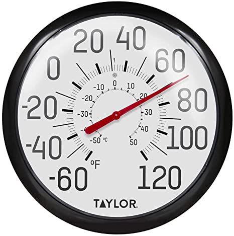 6700 Big & Bold Wall Thermometer, One Size, Black (! ! ! ! 0 1 Count - Black)