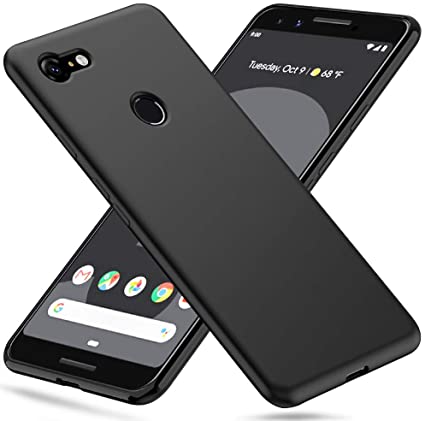 Peakally Google Pixel 3 Case, Black TPU Cover Phone Case Matte Finish Slim Profile Phone Protectors for Google Pixel 3-Black