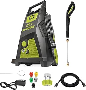 Sun Joe SPX3550 2350-PSI Max 1.8-GPM Max Brushless Induction Electric Pressure Washer w/ 5-Quick Connect Nozzles, Detergent Tank, Cleans Cars, Patios, Decks, Sidewalks & More