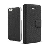 iPhone 5S  5 Case Magnetically Attached Anker Pull-Apart Case for Apple iPhone 5S iPhone 5 Cover Combo with Built-In Stand - Slim Hard Case  Synthetic-Leather Cover Double-Layer Protective Wallet-Style Case Black