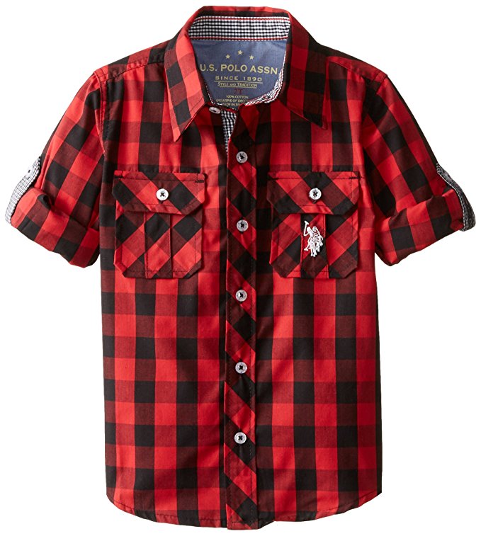 U.S. Polo Assn. Boys' Long Sleeve Gingham Sport Shirt