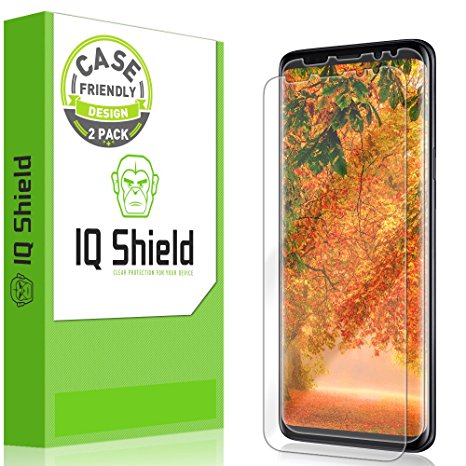 Galaxy S9 Plus Screen Protector [2-Pack], IQ Shield LiQuidSkin Screen Protector for Galaxy S9 Plus [Case Friendly Version 2] HD Clear Anti-Bubble Film