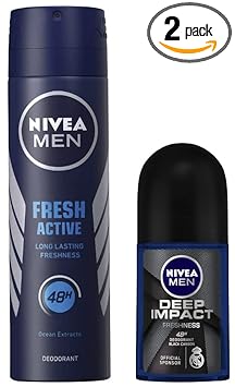 NIVEA MEN Fresh Active Original Deo,150ml & NIVEA MEN, Deep Impact Freshess, Deodorant Roll on, 50 ml