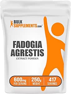 BulkSupplements.com Fadogia Agrestis Extract Powder - Fadogia Agrestis Supplement, Fadogia Agrestis 600mg - for Energy Boost, Gluten Free, 600mg per Serving, 250g (8.8 oz) (Pack of 1)