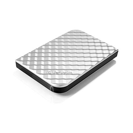 Verbatim 1TB Portable Hard Drive, - Store'n'Go - USB 3.0 - Compatible with USB 2.0 - PC / Mac - Diamond Silver