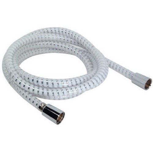 DELTA FAUCET 543-183 Master Plumber 96-Inch Chrome/White Shower Hose