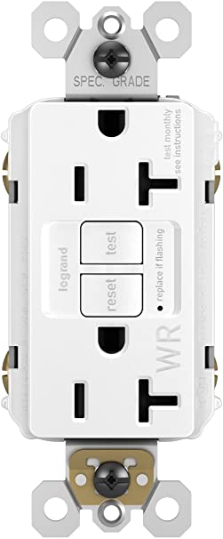 Pass & Seymour 2097TRWRWCCD4 Self-Test GFCI Safety Outlet, 20 Amp, White