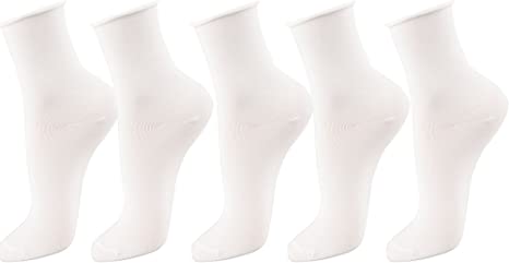 Women's Roll Top Ankle High Cotton Socks 5pair or 6pair