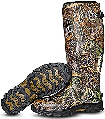 Foxelli Men’s Hunting Boots – Waterproof Neoprene & Rubber Insulated Hunting Boots for Men