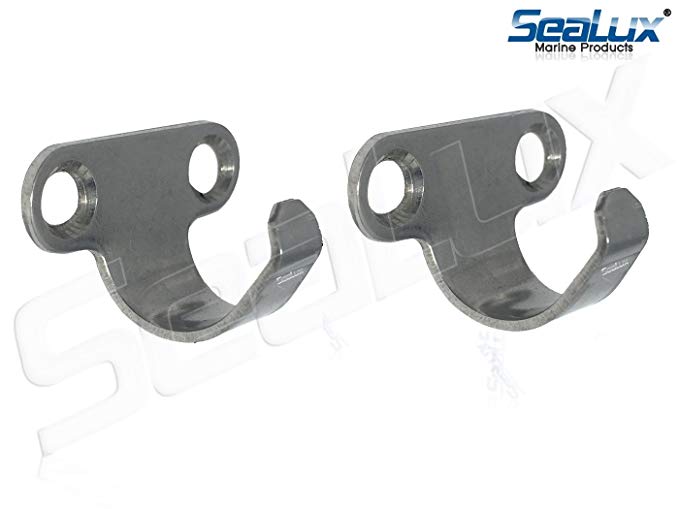 SeaLux Marine Stainless Steel Side Mount Lashing Hooks for cargo net and hammock hanging net for Boat, Yacht and RV.