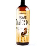 Molivera Organics Castor Oil 16 oz Premium Cold Pressed 100 Pure Castor Oil Best Moisturizer for Skin and Hair Eyelashes and Hair Growth Triple Filtered Great for Acne UV Resistant BPA Free Bottle