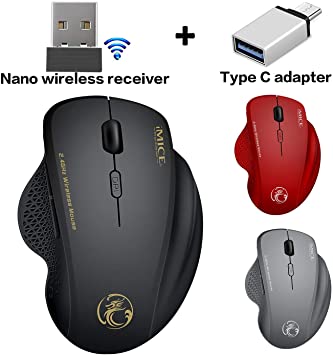 Wireless Mouse for Mac Wireless Mouse for MacBook Air MacBook Pro Laptop Desktop Computer Chromebook (Black)