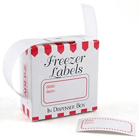 BigKitchen - Freezer Labels with Red Border, 2 pack (Set of 200)