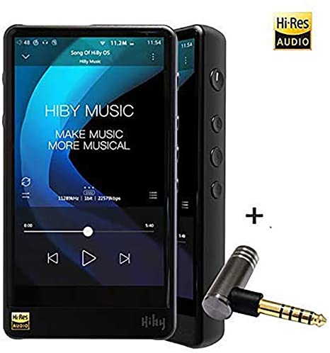 HiBy R6 Pro Portable Hi-Fi Music Player Hi-Res Audio Player Bluetooth MP3 Player, Newly Updated Android OS 8.1 (Aluminium Alloy Black)