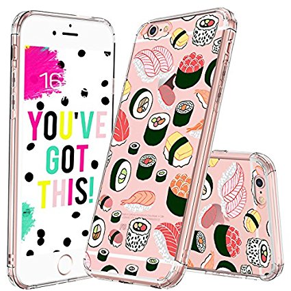 iPhone 6s Case, iPhone 6 Case Clear, MOSNOVO Cute Sushi Clear Design Pattern Printed Transparent Plastic Hard Case with TPU Bumper Protective Back Phone Case Cover for Apple iPhone 6/6s (4.7 Inch)