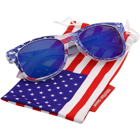grinderPUNCH® American Flag Sunglasses Classic USA Large Adult Size UV400
