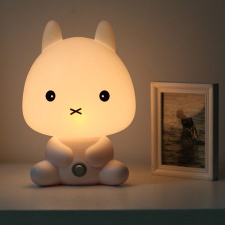 Coffled ® Baby Kids Bedroom LED Rabbit Night Light Bunny Cartoon Animal Desk Table Lamp Gift