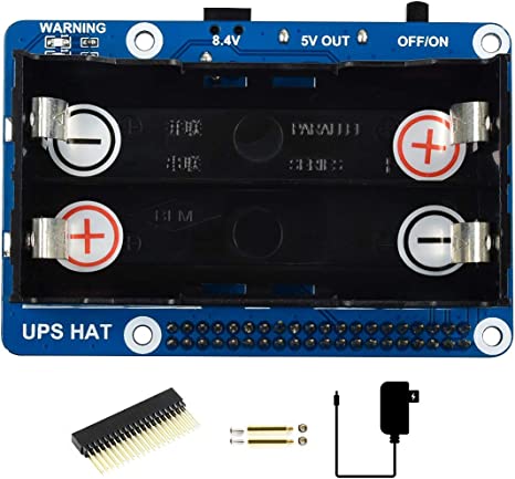 Waveshare UPS HAT for Raspberry Pi 5V Uninterruptible Power Supply Charge and Power Output at The Same Time