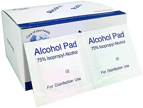 Alcohol Wipes 6x6cm 75% Isopropyl Alcohol Antibacterial Wipes Surface Disinfectant Wipes Pack of 100