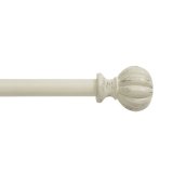 Kenney Deco Window Curtain Rod 28 to 48-Inch Antique White