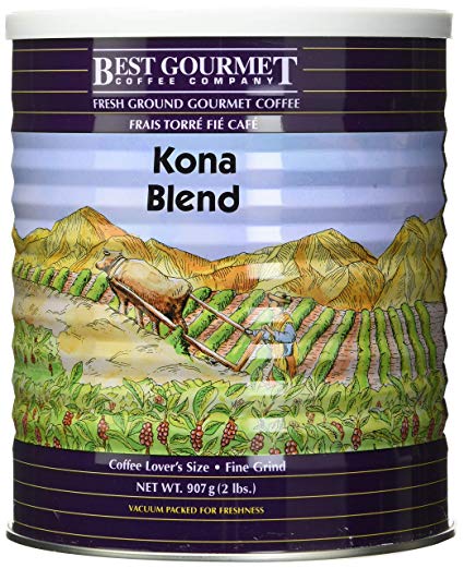 Best Gourmet Coffee Company Ground Coffee, Kona Blend, 2 lb