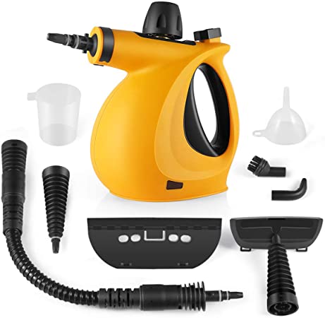 Dr. Purifier Handheld Steam Cleaner, Car Cleaning Portable Handheld Steamer with 9-Piece Accessories Chemical-Free Cleaning for Home Use
