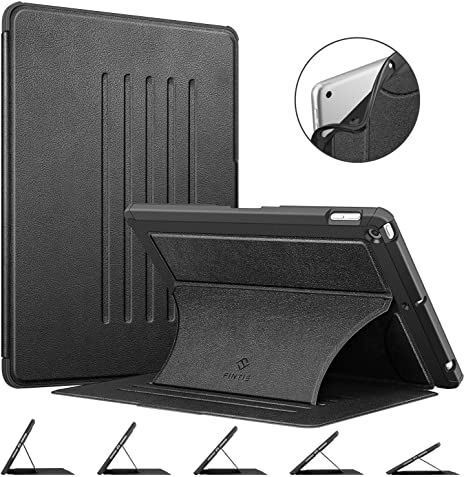 Fintie Magnetic Stand Case for iPad 7th Generation 10.2 Inch 2019, [Multiple Secure Angles] Shockproof Rugged Soft TPU Back Cover with Auto Wake/Sleep for iPad 10.2", Black