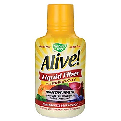 Alive! Liquid Fiber Supplements, Pomegranate/Berry, 32 Ounce