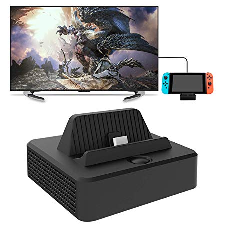 For Nintendo Switch TV Dock Station, Compact Switch to HDMI Adapter, Portable Switch Dock with USB 3.0 Port, Type-C Power Input Charging Dock Station Cradle for Nintendo Switch Controller
