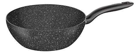 Tefal Meteor Non-stick Wok, 28 cm - Stone Effect (Black)