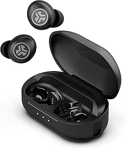 JLab JBuds Air Pro True Wireless Earbuds, Black, Bluetooth Multipoint, Auto Play & Pause, Dual Connect, IP55 Sweat & Dust Resistance, Be Aware Audio for Safety, Custom 3 EQ Sound Settings (Renewed)