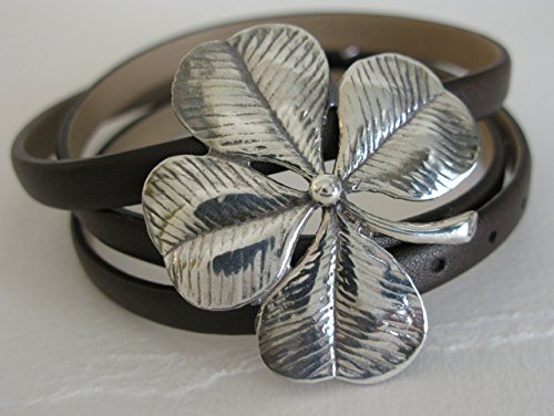 Sterling Silver Shamrock Triple Wrap Bracelet