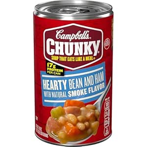 Campbell’s Chunky Soup, Hearty Bean Soup With Ham, 19 Oz Can