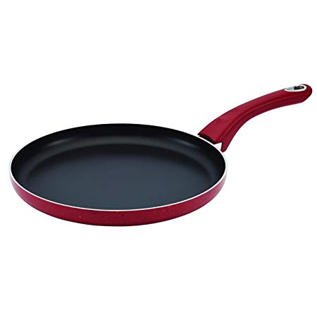 Farberware 16092 New Traditions Nonstick Griddle Pan/Flat Grill with Lid, 10.5 Inch, Red